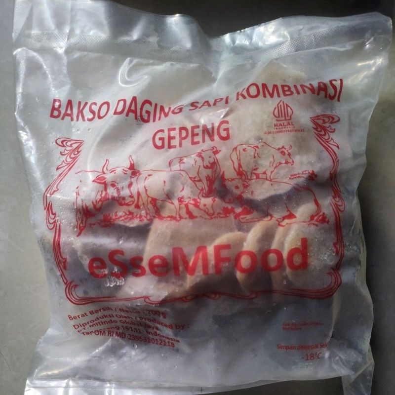 

eSseMFood Bakso Daging Sapi Kombinasi Gepeng isi 50
