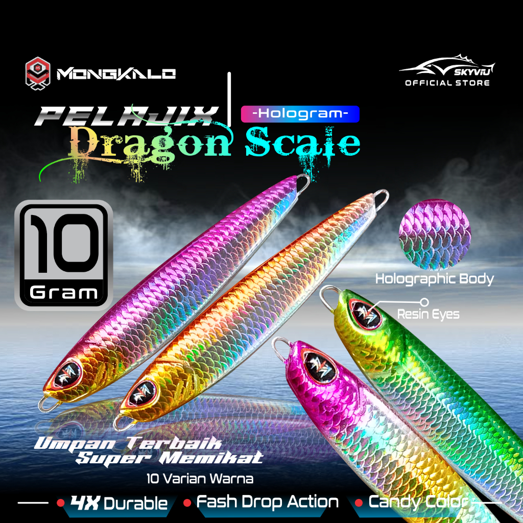 Mongkalo PELAJIX - Micro Jig 10 Gram Sisik Killer Umpan Pinggiran Laut UL Lure