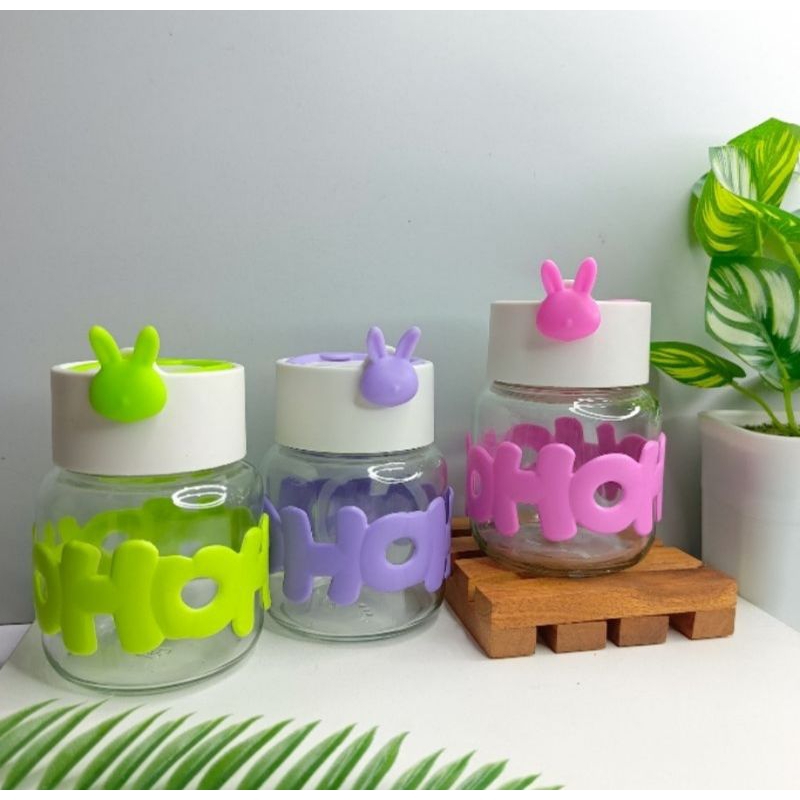 B ( B175 ) BOTOL KACA HOHO MINI TENTENG KARET TANPA DUS