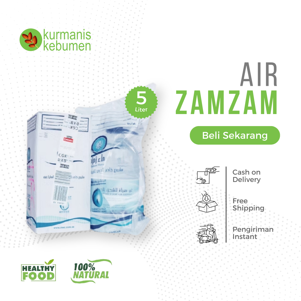 

Air zam zam 5 liter galon asli original 100% Makkah oleh - oleh haji dan umroh