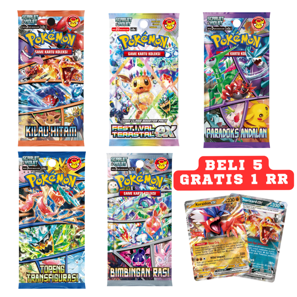TERMURAH Kartu Pokemon TCG Booster Pack Card Original Asli Box Indonesia English Japan Japanese ID J