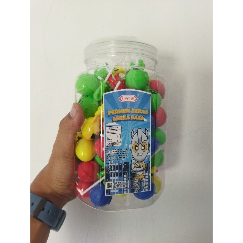 

permen lolipop bentuk Ultraman isi 50 pcs