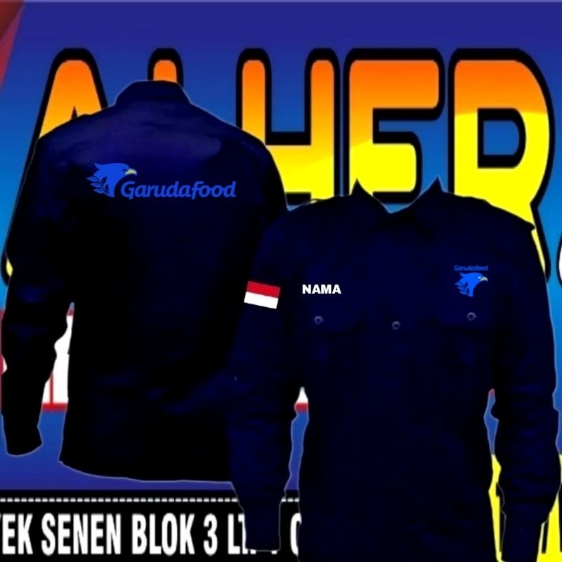 kemeja Garudafood baju Garudafood seragam Garudafood Pdh Garudafood kemeja kerja Garudafood baju ker