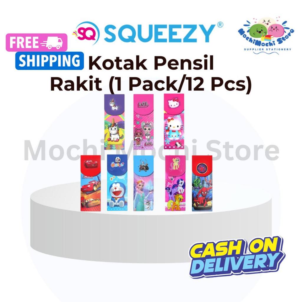 

PER PACK/12 PCS Kotak Pensil Mika Rakit Karakter Free Plastik Kotak Pensil SQ803 | Tempat Pensil Mika Rakit | Pensil Case