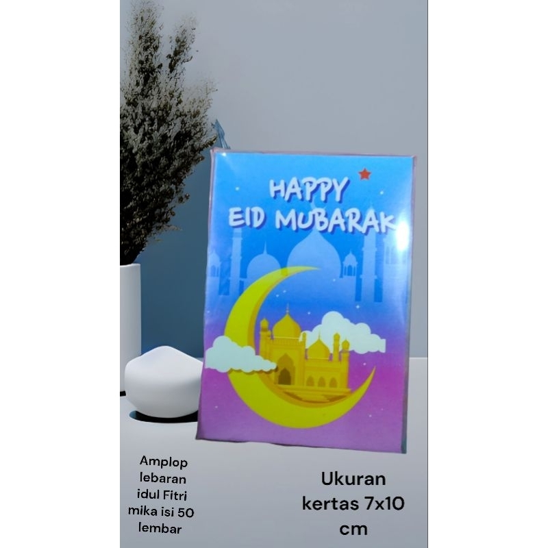 

amplop lebaran idul Fitri mika isi 50 lembar mesjid
