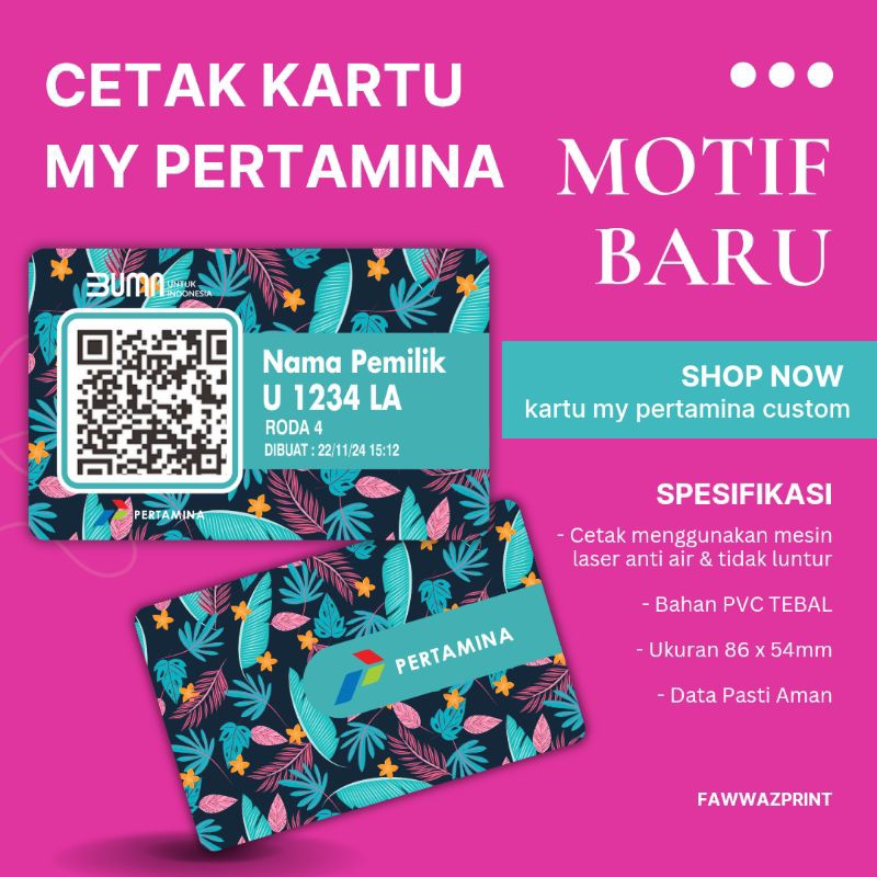 

KARTU MY PERTAMINA TERBARU BAHAN TEBAL ANTI AIR