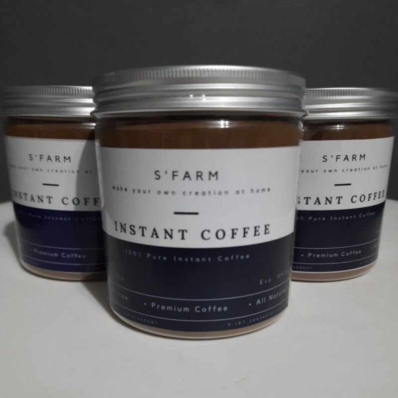 

S'FARM Instan Coffee/ Bubuk Kopi tanpa ampas 150gr