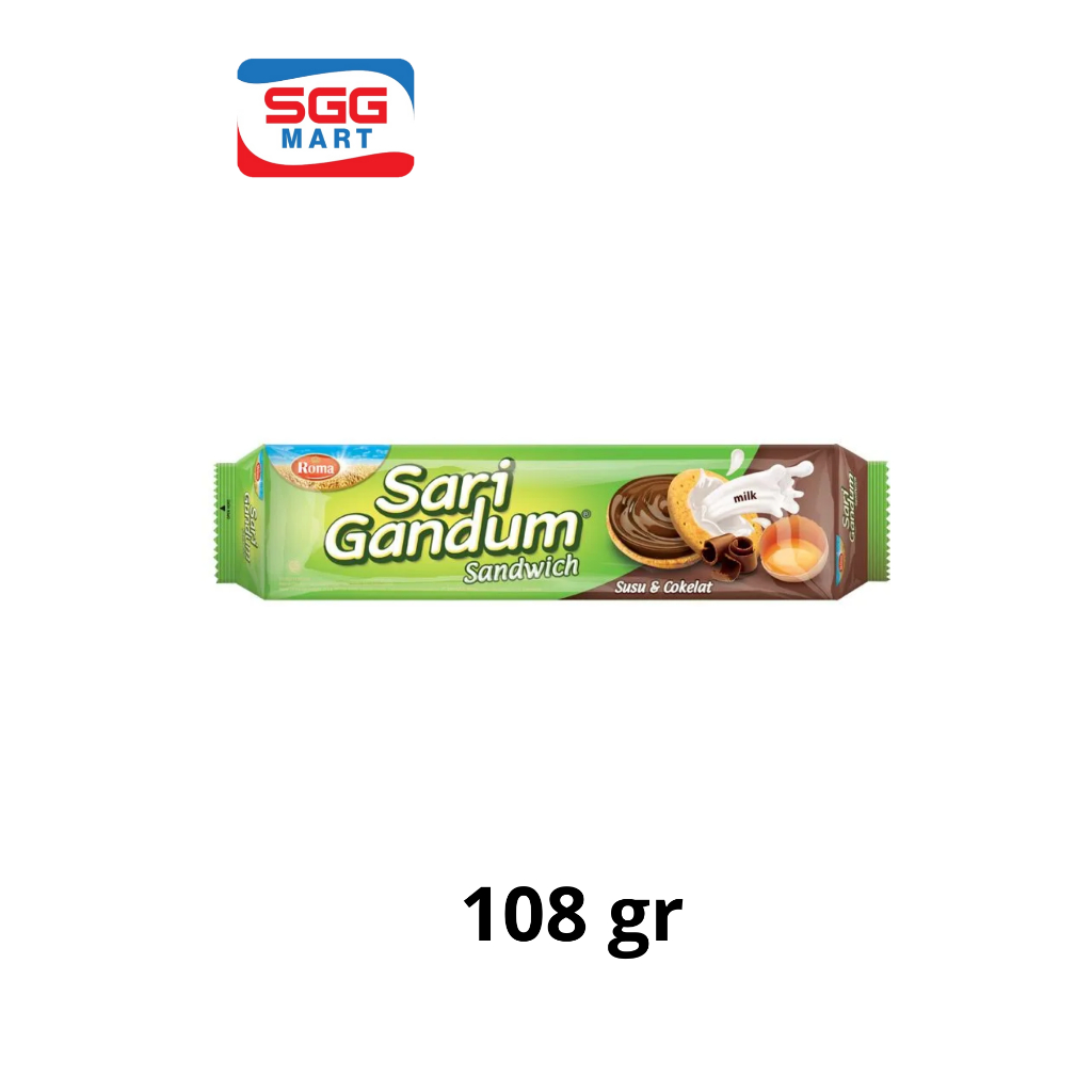 

Biskuit Roma Sari Gandum Sandwich Susu & Cokelat 108gr