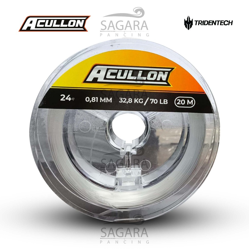 Senar Leader Acullon Leader Tridentech 100% FluoroCarbon Senar Pancing Kaku Hard