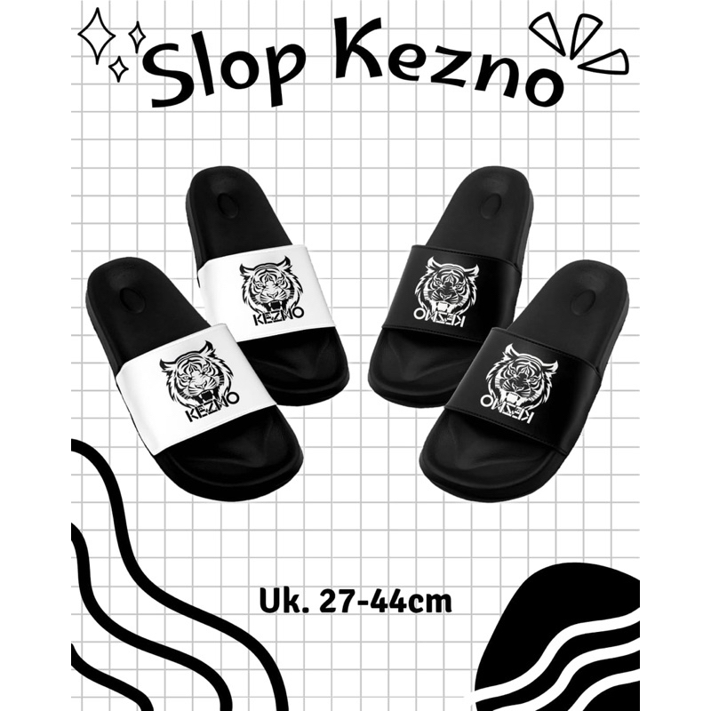 sandal slop cowo / sandal slop pria terbaru hitam-putih