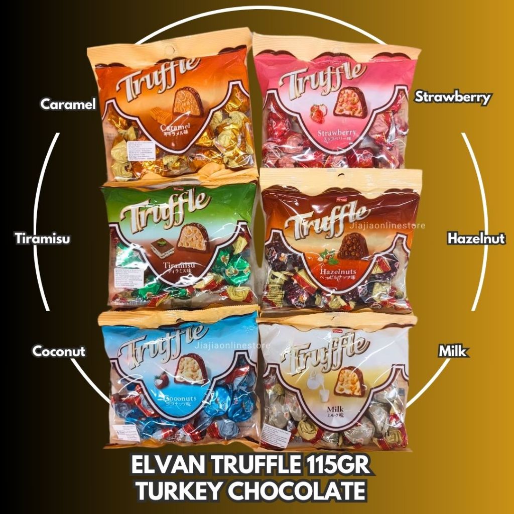 

Elvan Truffle 115gr Minipack Chocolate Turkey Coklat Turki Coklat Halal