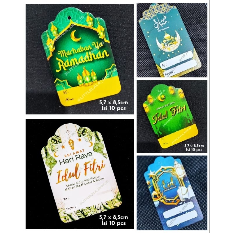 Hang tag Lebaran 2025/kartu ucapan idul fitri/ramadhan eid mubarak ramadan/imlek Christmas/kartu uca