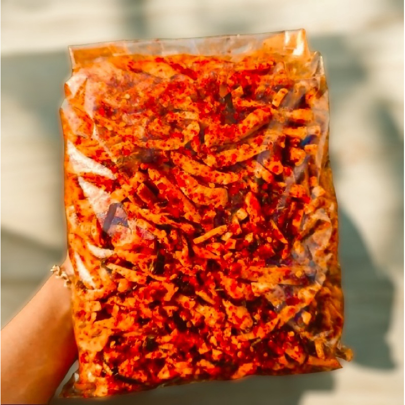 

Basreng bakso goreng viral pedas gurih daun jeruk 1kg