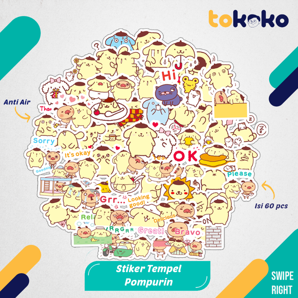 

Stiker Cutting Pompurin Kartun Film Paper Vinyl Dekorasi Laptop Koper Tumbler Kulkas DIY