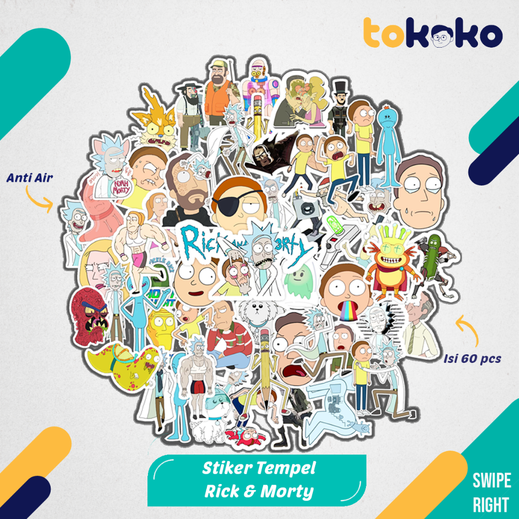 

Stiker Cutting Rick and Morty Kartun Film Paper Vinyl Dekorasi Laptop Koper Tumbler Kulkas DIY