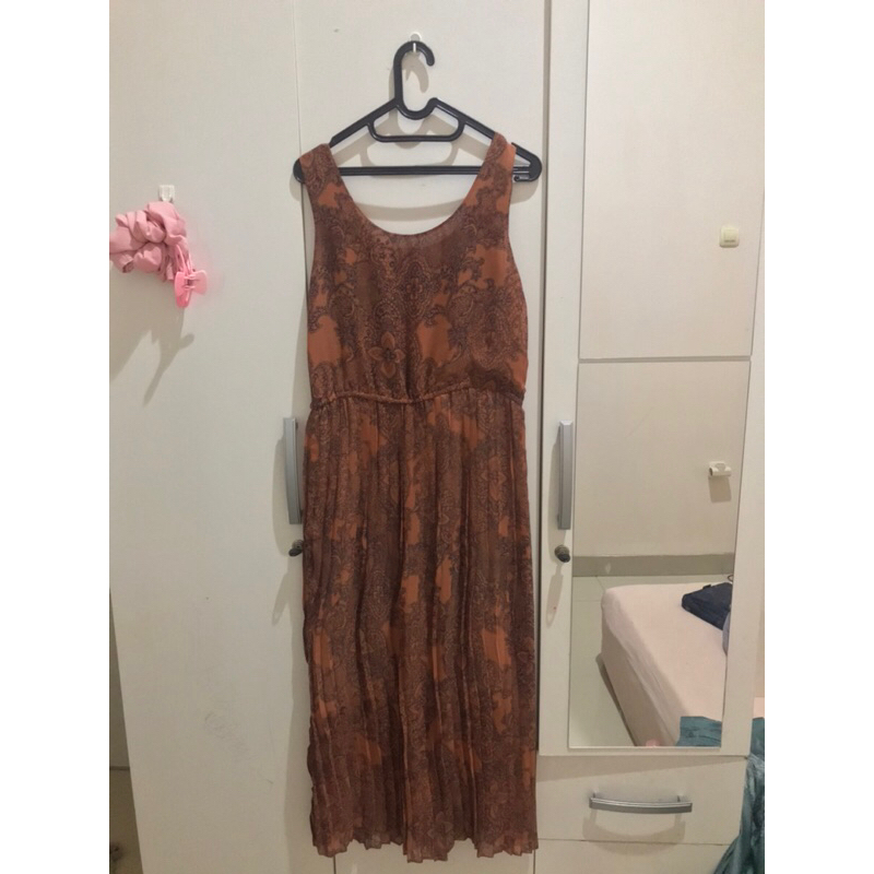 Gaun Batik Wanita Lengan pendek