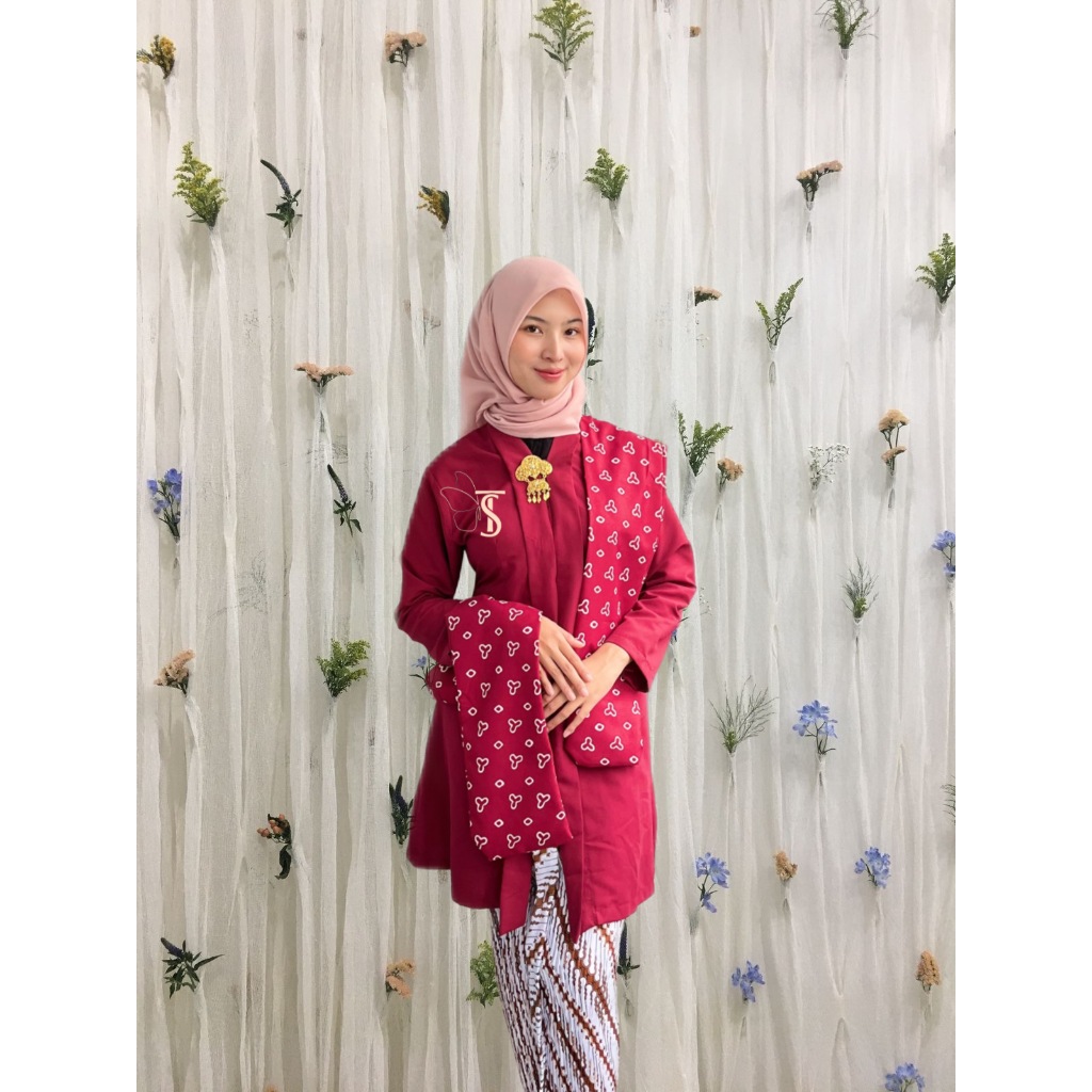 Long Tunik Kebaya Modern/ Kebaya Kartini Panjang Polos Bahan Katun Micro Premium