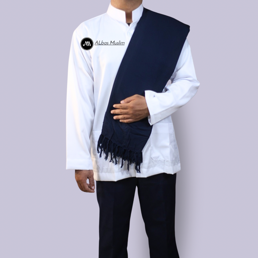 Albas Rida Polos Sorban Navy Pria Panjang Warna Biru Tua Dongker