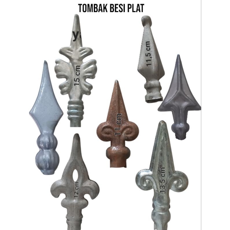 Tombak plat besi Ornamen pagar besi