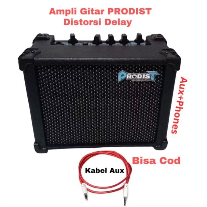 Ampli Gitar Mini  Delay Distorsi Aux+Phones /Ampli Gitar Mini Delay Distorsi Aux+Phones