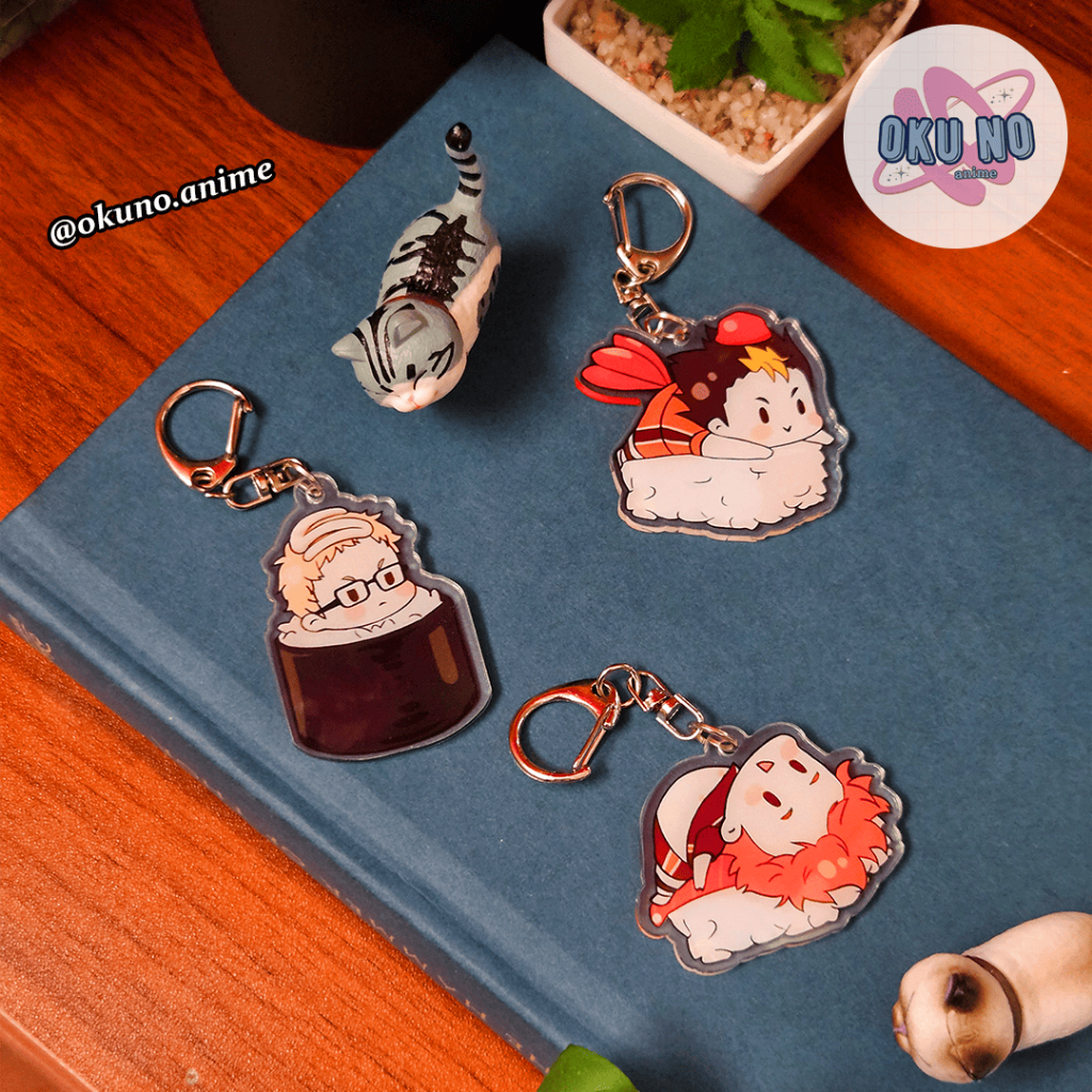 Haikyu (Haikyuu) Character as Sushi Akrilik Anime Keychain (Ganci) / Gantungan Kunci
