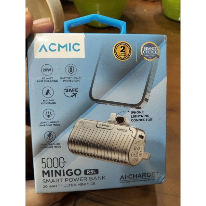 ACMIC MINIGO R5L u IPHONE 5000 mAh smart power bank ultra mini size