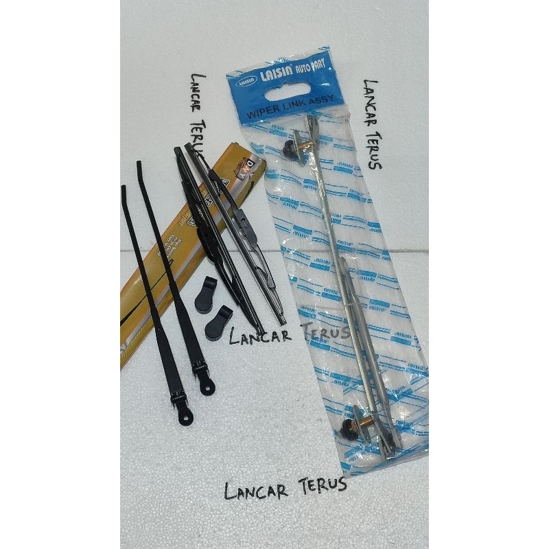 wiper link + gagang wiper + karet wiper set Suzuki Katana model drat satu set