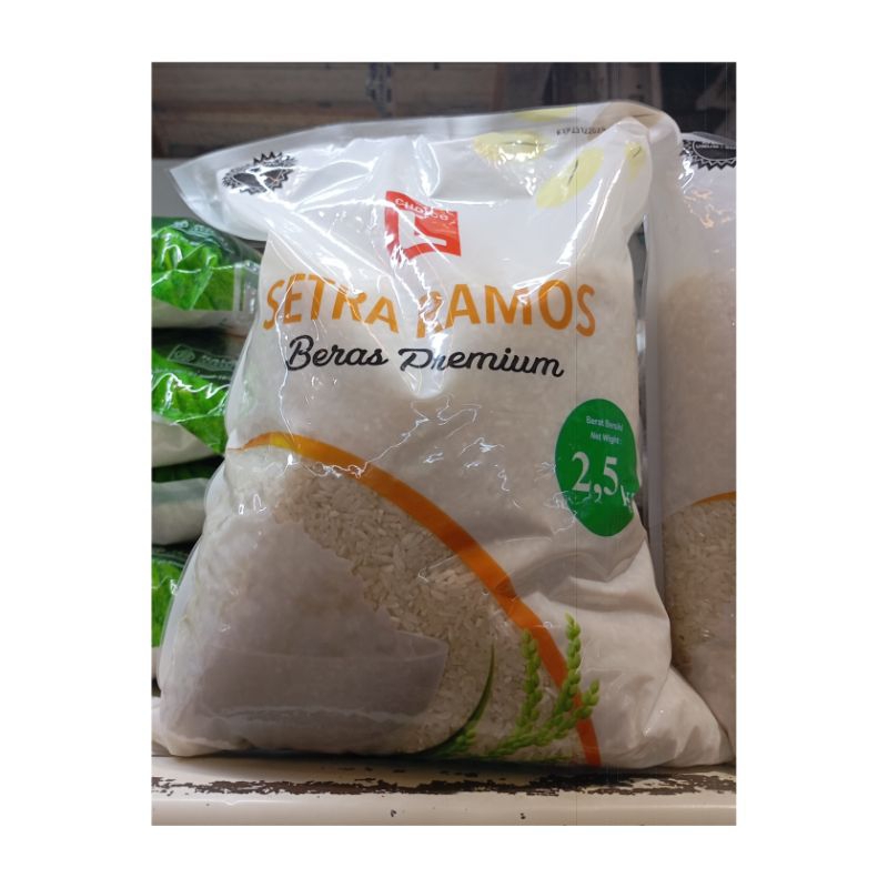 

BERAS SETRA RAMOS CHOICE L/ SANIA 2.5KG ISI 3 PCS