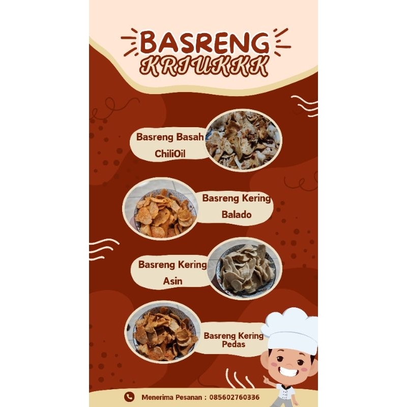

Basreng Kering Asin Basreng Pedas Chili Oil Balado