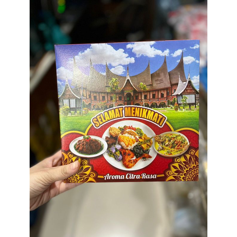 kotak nasi putih polos / Minang uk 20x20 /skat nasi