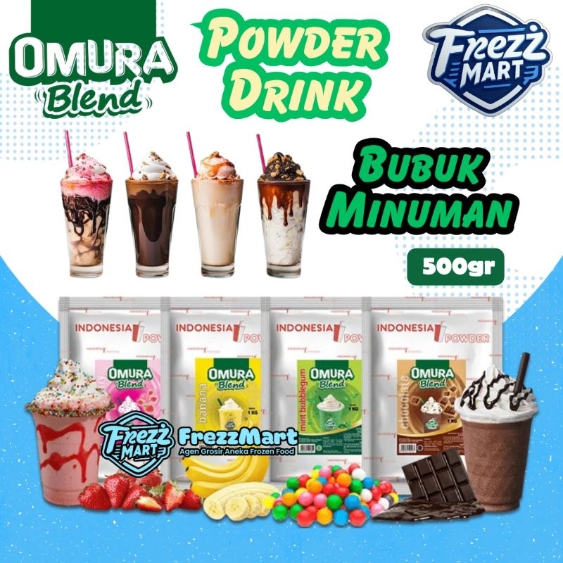 

Bubuk Minuman Instan Omura Blenzd 500gr Powder Drink Premium Boba Milkshake Lichee Peach Thai Tea Choco Biscuit Hazelnut Shake Kocok.