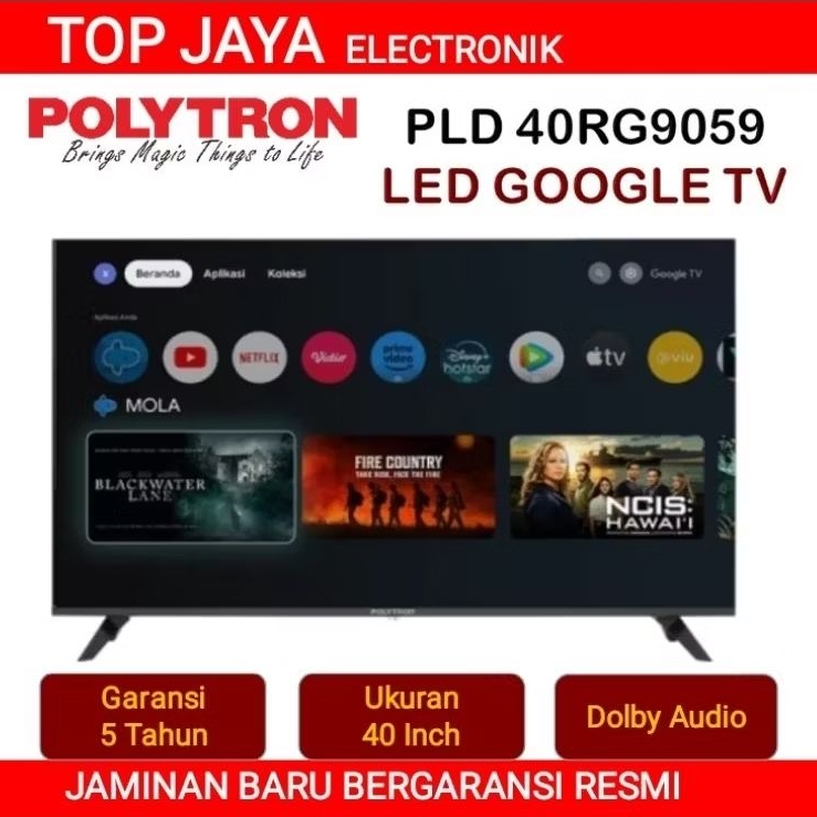 TV ANDROID 40 INCH POLYTRON GOOGLE TV/TV ANDROID POLYTRON 40 INCH GOOGLE DIGITAL TV