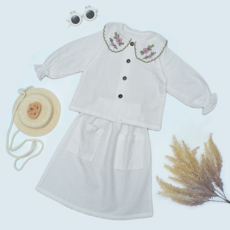 DAISY one set anak perempuan | setelan baju dan rok anak bordir
