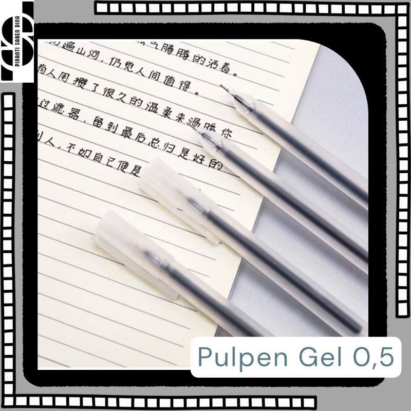 

Pulpen Gel 0,5 mm Pulpen Hitam