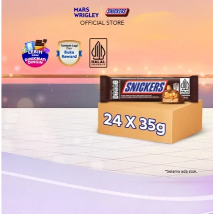 

SNICKERS CHOCOLATE ORIGINAL PEANUT 51gr / 1 BOX isi 24