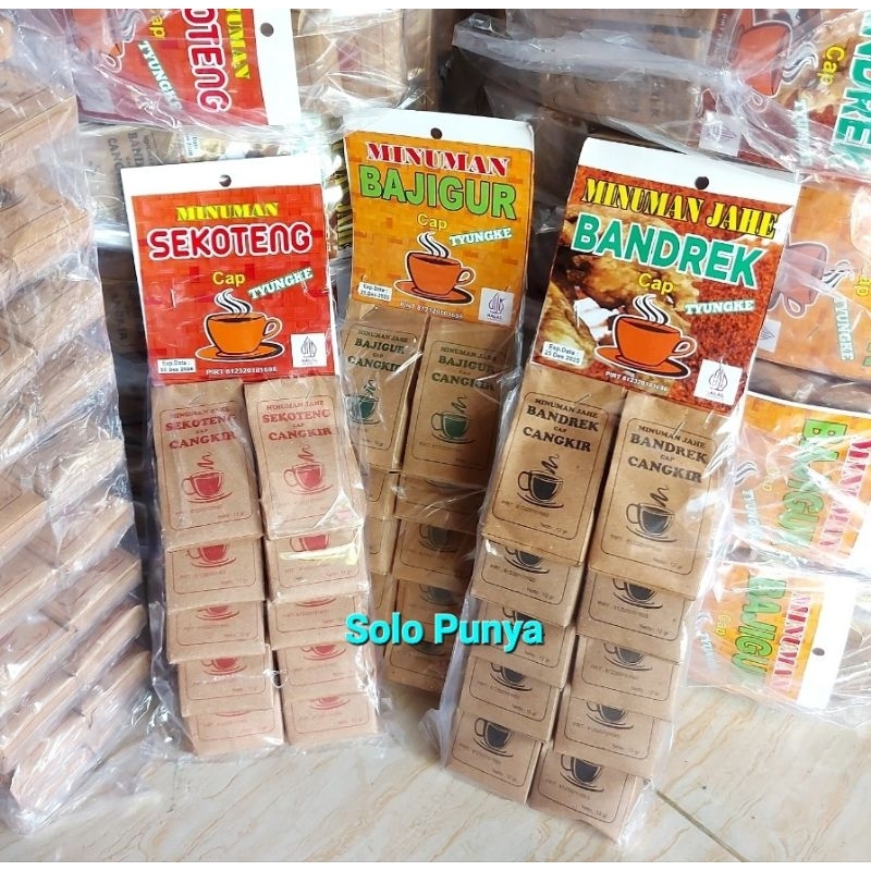 

WEDANG BANDREK, SEKOTENG, BAJIGUR ISI 10 PC