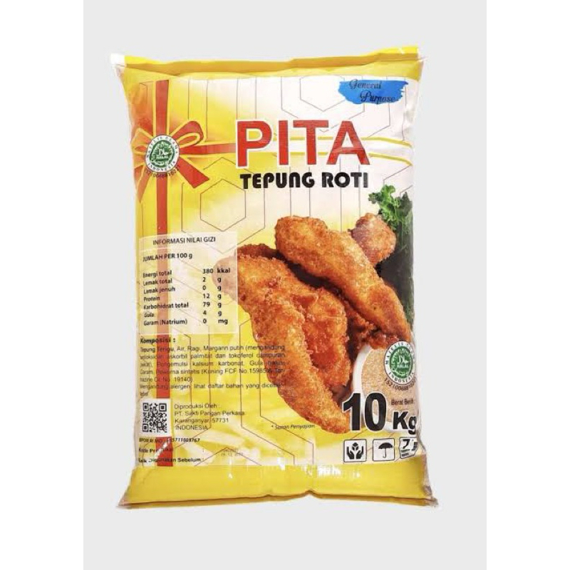 

tepung roti/tepung panir/bread crumb pita 10 kg (1 zak)