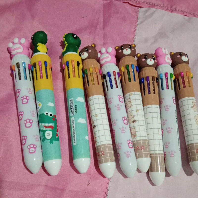 

pulpen 10 warna/pulpen karakter