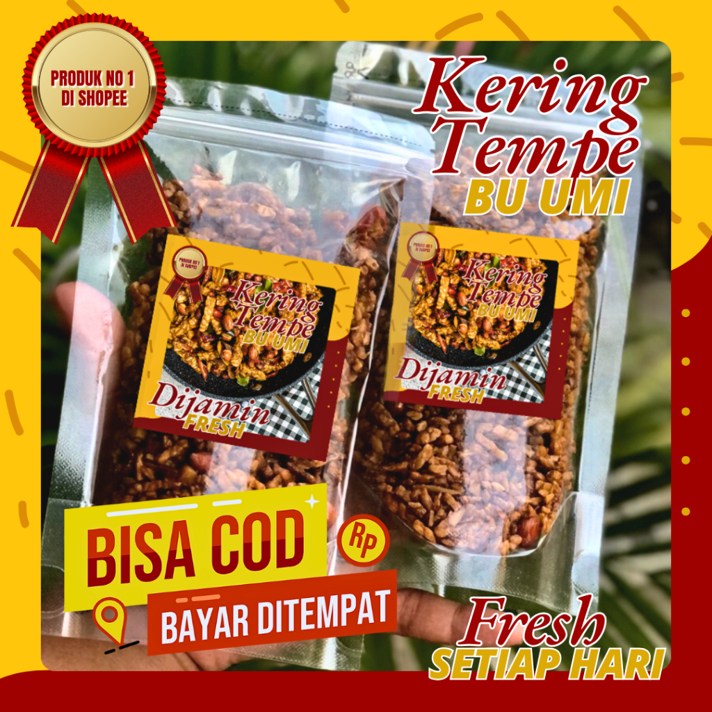 

Kering Tempe / Orek / Oreg Pedas Manis / Keripik lauk kering cemilan