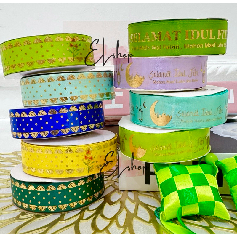 

PITA ROLL SATIN 25 YARD PITA LEBARAN PITA EID MUBARAK PITA ISLAMI