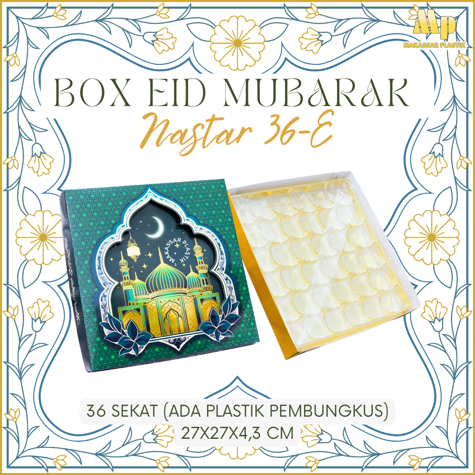 

BOX EID MUBARAK NASTAR 36-E / BOX HAMPERS EID NASTAR/ DUS HAMPERS EID @12 PCS