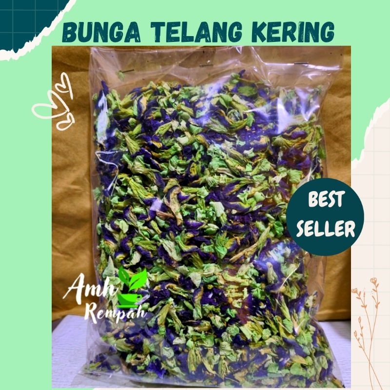 

Bunga Telang Kering Organik, Teh Bunga Telang kualitas bagus, teh bunga telang 100gram