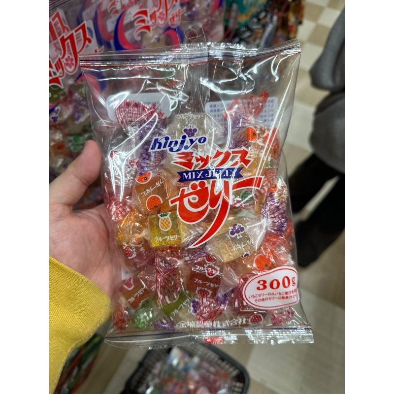 

READY STOCK 300 gr kinjyo mixed fruit assorted jelly candy bag / permen jelly jepang halal