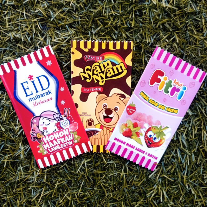 

Amplop lebaran 3D motif permen isi 10pcs (Mix motif)