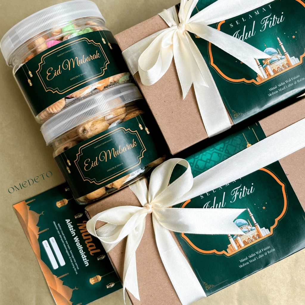 

READY Hampers Kue Kering | Giftbox Hampers Idul Fitri Minimalis Isi 2 Toples | Parcel Lebaran Giftbox Mewah Elegant
