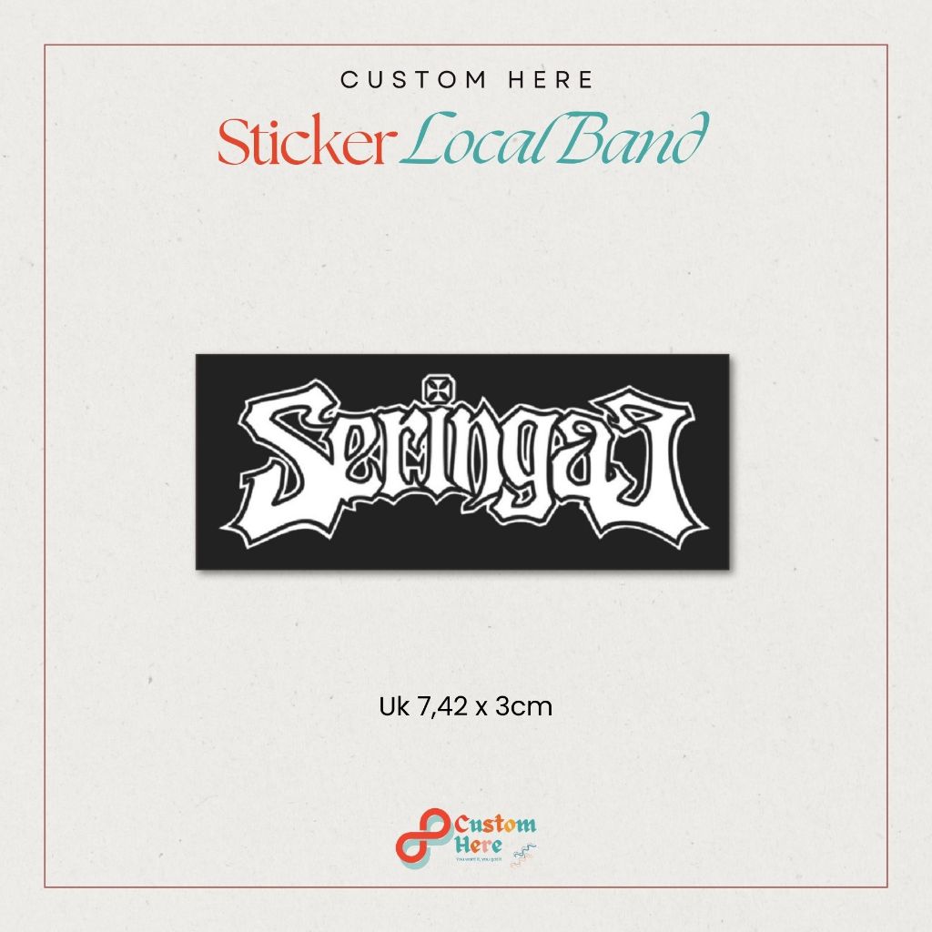 

[CUSTOM HERE ID] Sticker Band Indo satuan Perunggu Juicy Luicy Fourtwnty Seringai The Adams