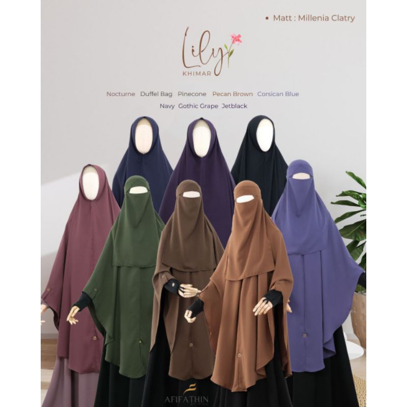 (NWT) KHIMAR LILY BY AFIFATHIN | Khimar Nonpad | Kerudung | Jilbab |