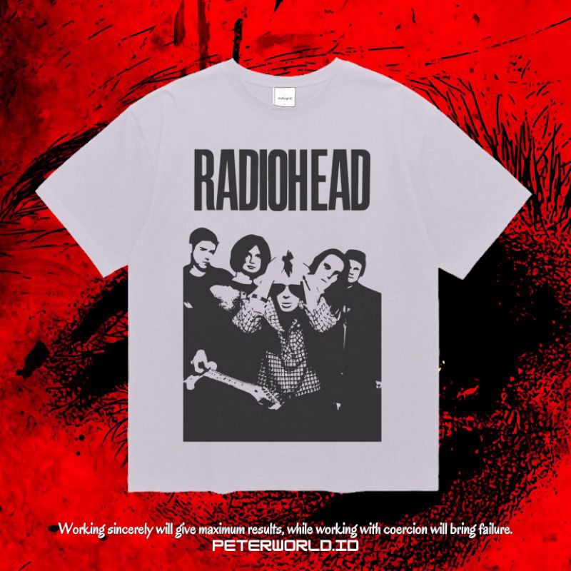 Peterworld "Radiohead" Kaos | T shirt | Kaos Band Radiohead Vintage Tee