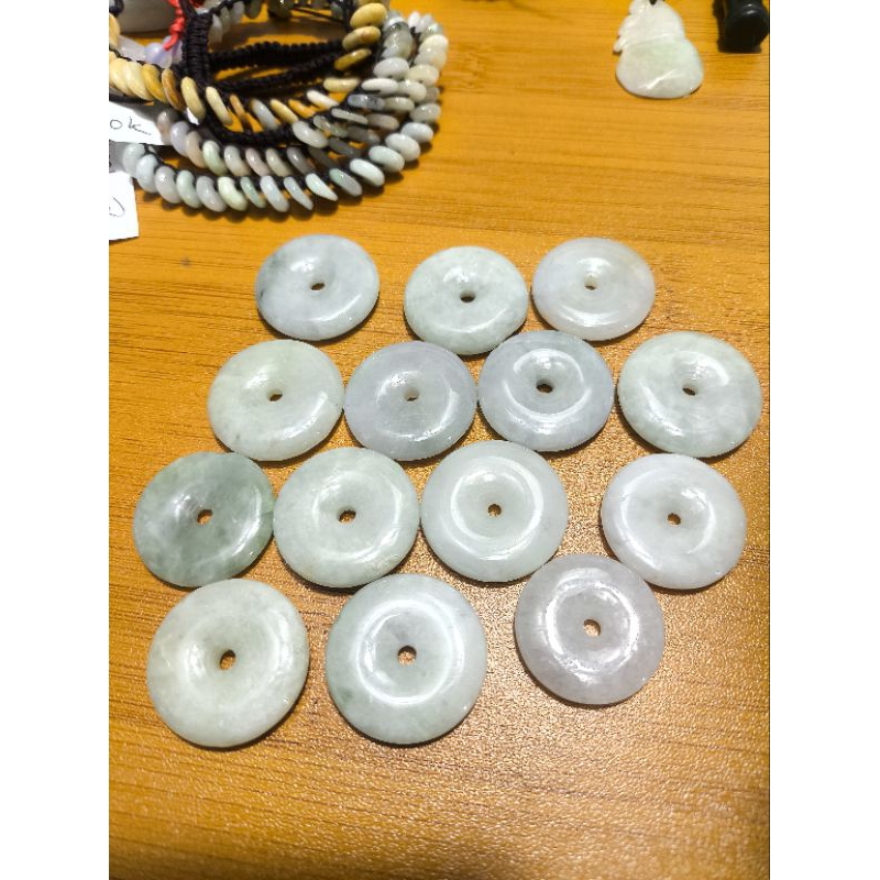 Kalung pendant Giok Jade Burma Donat medium-big