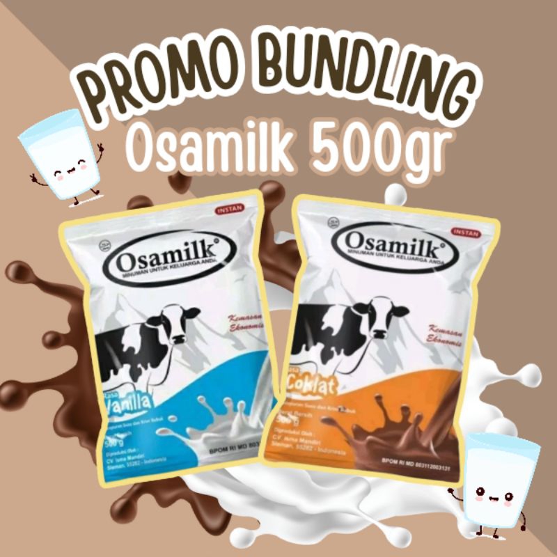 

PROMO - OSAMILK 2 PCS - Vanila dan Coklat - 500gr - Susu Penggemuk Badan - Best Seller - Termurah